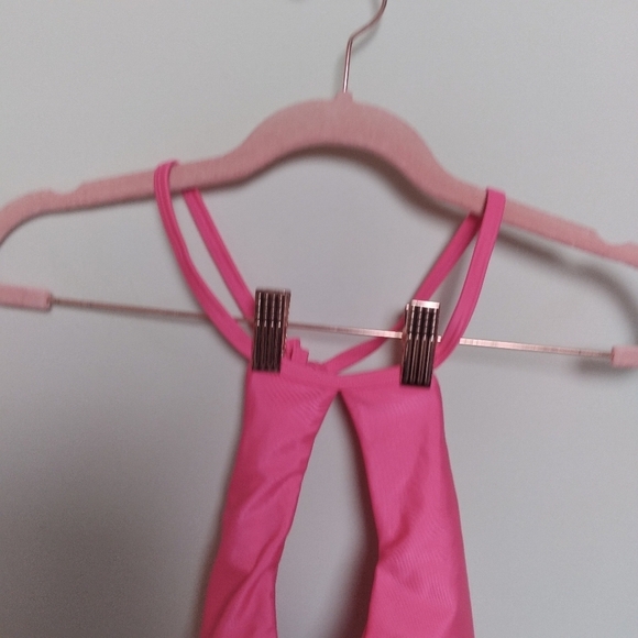 Relleciga Hot Pink Keyhole Cutout Halter Bikini Top Size Large New with Tags - Picture 8 of 9